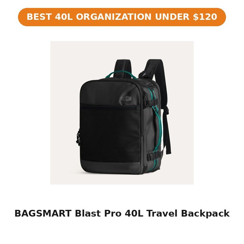 BAGSMART Blast Pro 40L Travel Backpack