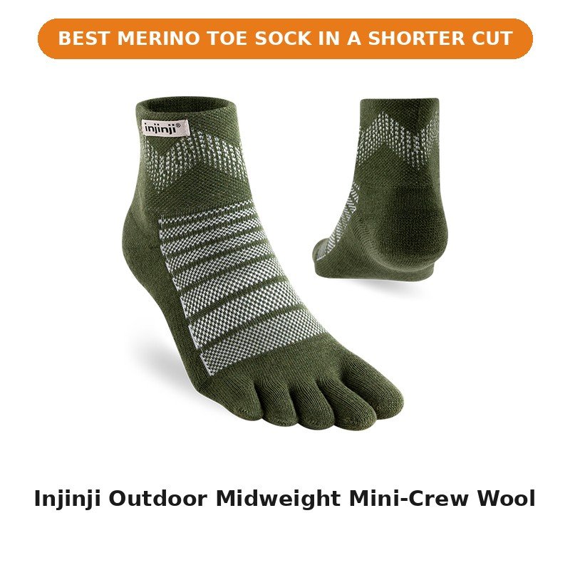 Injinji Outdoor Midweight Mini-Crew Wool